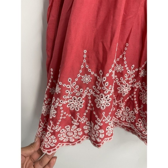 Maurices Red Orange Eyelet Peplum Tank Top Size 3XL - Picture 6 of 8